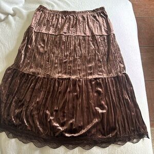 Brown velvet skirt for a festive teen event size juniors 11/13 perfect condition